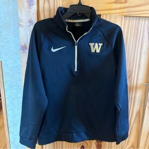 Washington Huskies Nike Black Quarter-Zip Pullover Small